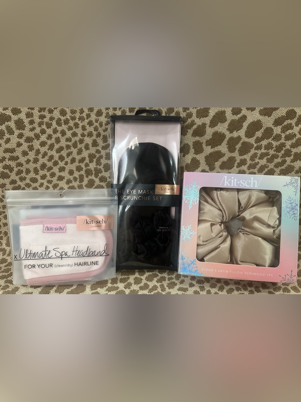 New Lot of 3 Kitsch Hair Products~Cloud 9 Pillow Scrunchie Headband+Mask Set~$45